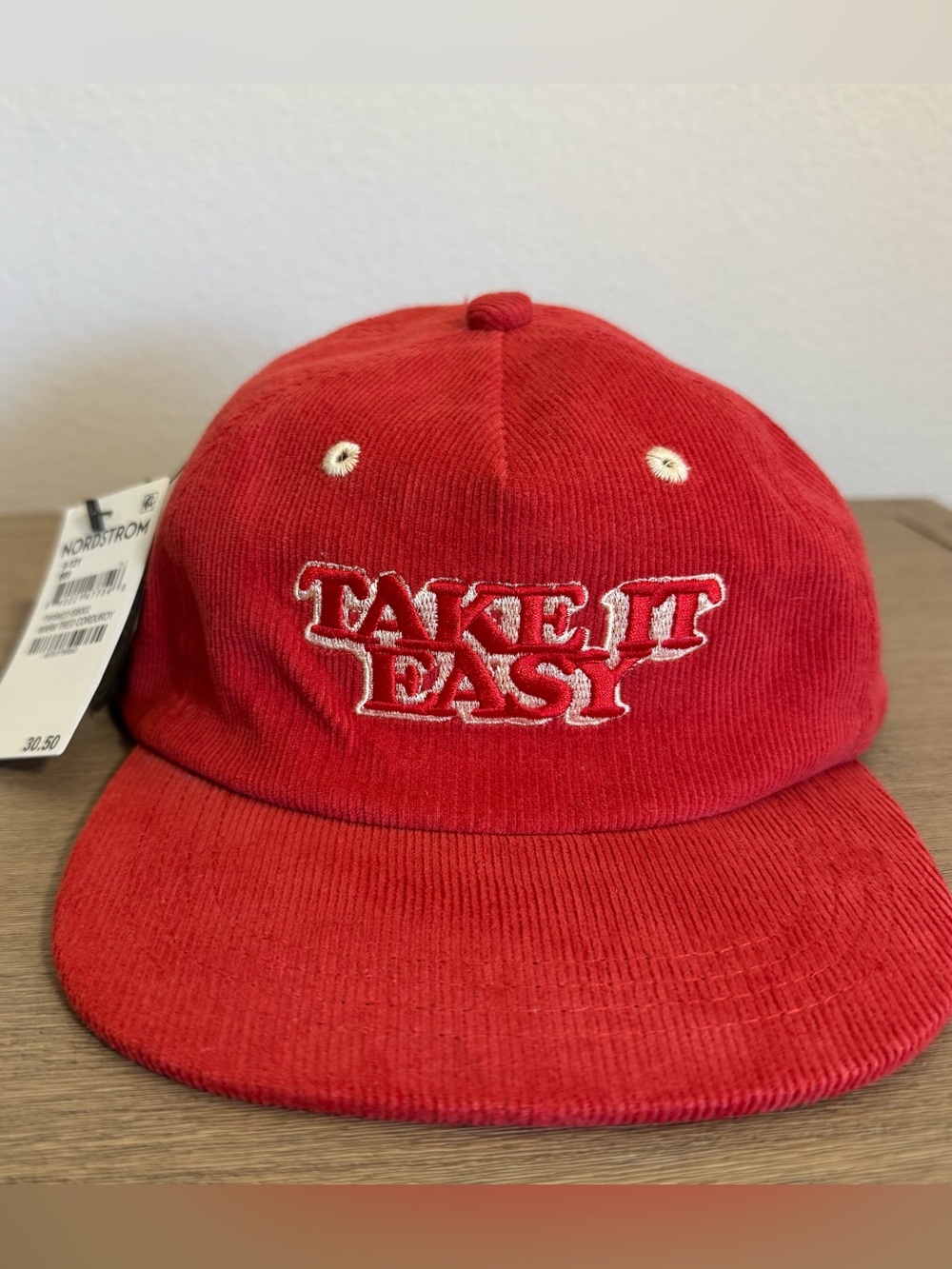 Tiny Whales Take It Easy Corduroy Hat 6-12Y NWT